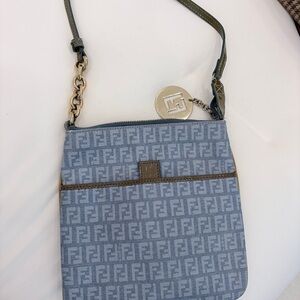 Fendi Blue and Olive Crossbody Bag